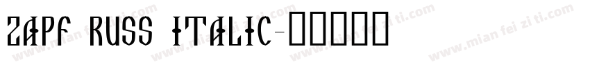 Zapf Russ Italic字体转换